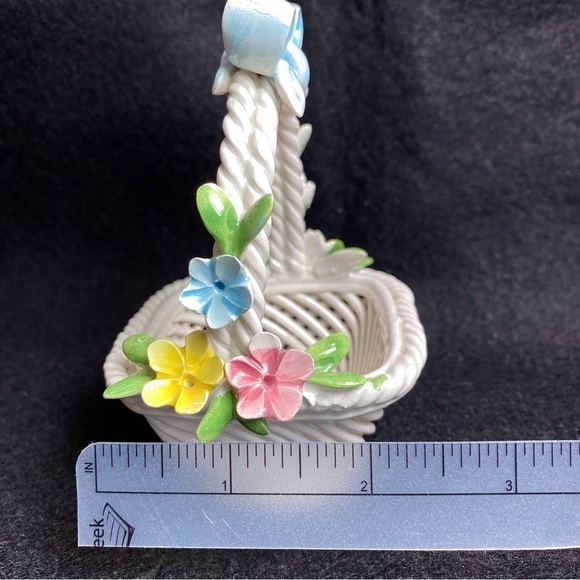 Nuova Capodimonte Italy woven basket exquisite workmanship - Picture 9 of 15